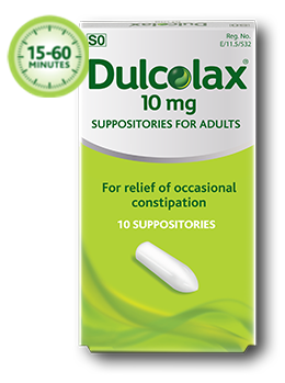 Dulcolax Laxative 10 mg Suppositories Package.